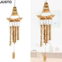 ราคา JUSTO ไม้ไผ่ลมตีระฆัง ไม้ไผ่จี้ Bell แขวนผนัง Windchimes Creative Handmade หัตถกรรมของขวัญ Wind Chime บ้านสวน (42929918693)