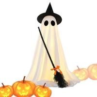 ราคา Light up Ghost Decorations Outdoor Halloween Decorations Outdoor Standing Ghost with Witch Broom Seasonal beqaxth (41715278030)