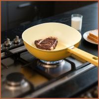 ราคา กระทะ Nonstick โลหะ Ergonomic Handle พร้อมฝาปิด Non Stick กระทะ Skillet พร้อมฝาปิดสําหรับ Induction ไฟฟ้า beqaxth (29944154688)