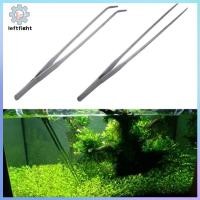 ราคา ซ้ายสแตนเลส Aquarium s คีมถังปลาพืช Aquascape เครื่องมือตรงโค้งคีมคลิปน้ํา Feeding แหนบ 27 ซม GHT (51858971987)
