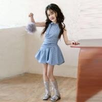 ราคา ชุดเด็กน่ารักสไตล์เจ้าหญิง ลายจุดสีฟ้าสำหรับหนูน้อยในฤดูร้อน (57758102166)