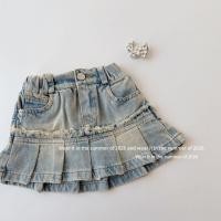 ราคา สาวแฟชั่นฤดูร้อนกระโปรงยีนส์หวานเวอร์ชั่นเกาหลีเสื้อผ้าเด็ก (55857056975)