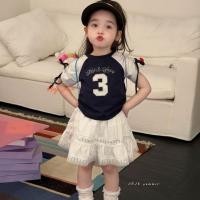 ราคา เสื้อยืดแขนสั้นสไตล์เกาหลีสำหรับเด็กหญิง แฟชันลำลองฤดูร้อน (40479591273)