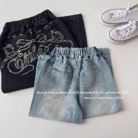 ราคา เสื้อผ้าแฟชั่นเกาหลีสำหรับวัยรุ่น แบบหวานร้อน กางเกงยีนส์ (47257154009)