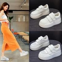 ราคา ของแท้หนังสีขาวรองเท้าผู้หญิงหนา พื้นรองเท้า ความสูง 2025 ฤดูใบไม้ผลิรูปแบบใหม่ขนาดเล็กคนเล็ก ตีนตุ๊กแก น้ําหนักเบาแพลตฟอร์มรองเท้าผู้หญิงสบายกีฬารองเท้า (57908063977)