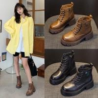 ราคา รองเท้าบูทผู้หญิงสไตล์อังกฤษ หนังหนา ขนาด 34 41 เพิ่มความสูงด้วยส้นสูง 6 ซม (41879781637)