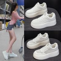 ราคา รองเท้าผ้าใบสตรี หนังสีขาว สไตล์ใหม่ สำหรับฤดูใบไม้ผลิ สวมใส่สบาย เหมาะแก่กิจกรรมหลากหลาย (57908063939)