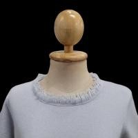 ราคา Armani Collezioni Cashmere Fringe Collar T shirt (51553364089)