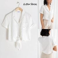 ราคา Tie Front Button Up ShirtSz รอบอก36 (43879308064)