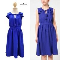 ราคา KATE SPADE NEW YORK RAMBLING ROSES CREPE RUFFLE FIT AND FLARE DRESS (25420635823)