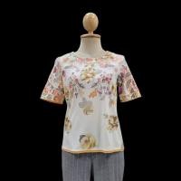 ราคา Leonard Paris Floral Print Short Sleeve T Shirt (24611157548)