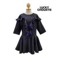 ราคา LUCKY CHOUETTE Ruffle Trim 3 4 Sleeve Dress (25663760971)