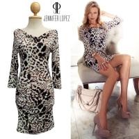 ราคา Leopard Jersey Bodycon Mini Dress (41722917306)