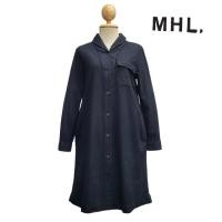 ราคา MHL Margaret Howell Shawl Collar Long sleeve Shirt Dress with Belted (42372766102)