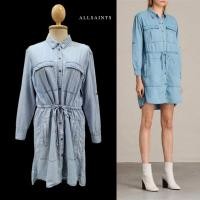 ราคา Allsaints Millie Denim Shirt Dress (25083158878)