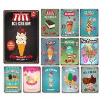 ราคา ภาพวาดตกแต่งไอศกรีมแสนอร่อย ภาพวาดดีบุก ป้ายเหล็กไอศครีมหวาน การตกแต่งผนังด้อยย้อนยุค ภาพวาดแขวนไร้กรอบของบ้าน (29305666962)