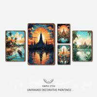 ราคา ภาพวาดตกแต่งสถาปัตยกรรมไทย ภาพวาดเหล็ก การตกแต่งผนังบ้านสำหรับบาร์และร้านขายเสื้อผ้า ภาพวาดแขวนไร้กรอบสำหรับร้านอาหารและโรงแรม (26568198361)