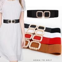ราคา BorntoBelt เข็มขัดยางยืด รัดเอว หัวประดับมุก รุ่น Richy (23757568704)