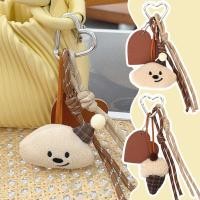 ราคา 3 5วันมาถึง 1 2ชิ้นทนทานหนังผ้าพวงกุญแจที่มีเชือกถัก นุ่มตุ๊กตาหมีไอศครีมจี้อเนกประสงค์พวงกุญแจสําหรับบัตร รหัส กุญแจรถ (43328689271)