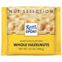 ราคา SUPERMART Ritter SPORT White Chocolate With Whole Hazelnuts 100g 1109556 (45807966772)