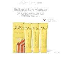 ราคา แพ็คสุดคุ้ม 3 ชิ้น BaBaso Sun Mousse SPF50 PA กันแดดเนื้อมูส Hybrid ปกป้องผิวจากแสง Made in Korea 40 ml (50952956123)