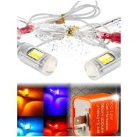 ราคา หลอดไฟหรี่เลี้ยวมอเตอร์ไซค์ T10 T15 LED 2สีในหลอดเดียว ราคาต่อ 1 คู่ สว่างมาก กรุณาอ่านรายละเอียด (43980136854)
