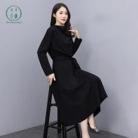 ราคา Chicnest ชุดเดรสสีดำสไตล์เกาหลี ครึ่งคอเต่าแขนยาว พร้อมสวมใส่ในหลากหลายโอกาส (55900578436)