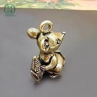 ราคา Chicnest จี้หนูทองเหลืองวินเทจ Zodiac Key Chain สไตล์วินเทจ (54607975846)