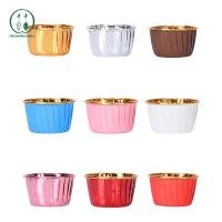 ราคา Chicnest 50pcs อลูมิเนียมวัสดุฟิล์มมัฟฟิน Cupcake ถ้วยกระดาษ Oilproof Cupcake Liner ถ้วยอบถาดกรณี Caissettes Cupcake Wrapper กระดาษงานแต่งงาน BU (48307897322)