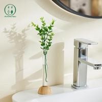 ราคา Chicnest แก้วคริสตัลทรงกลมสไตล์นอร์ดิกสร้างสรรค์แจกันกลมในศิลปะไม้ Hydroponic สีเขียว Lotus เครื่องประดับแจกันแก้วตกแต่งโต๊ะ BU (52057980696)