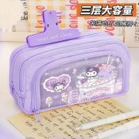 ราคา กระเป๋าดินสอ ขนาดใหญ่ จุของได้เยอะ ลายการ์ตูน Sanrio Kuromi Cinnamon Dog Melody สําหรับนักเรียนประถม มัธยมต้น (25822997651)