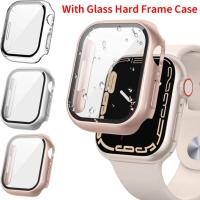 ราคา เคสแข็ง PC พร้อมกระจกนิรภัยกันรอยหน้าจอ สําหรับ Apple Watch Series 9 8 7 6 5 4 3 2 1 SE SE2 iWatch 45 มม 41 มม 44 มม 42 มม 40 มม 38 มม (21364490181)