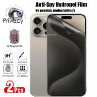 ราคา 2 ชิ้น Matte Soft Hydrogel ฟิล์มสําหรับ Apple iPhone 14 Plus Pro Max Anti Spy ความเป็นส่วนตัวและ HD ป้องกันหน้าจอสําหรับ Apple iPhone 13 12 Mini Pro Max Anti Blue Light Soft Film (49256357112)