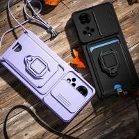 ราคา Huawei NovaY72 NovaY70 Enjoy70 กระเป๋าสตางค์ช่องใส่การ์ดสไลด์ฝาครอบกล้อง TPU เคสโทรศัพท์สําหรับ Huawei Nova Y70 Plus Y72 Y71 Y60 Enjoy 20 5G 50 70s 70 โทรศัพท์ฝาหลัง Protector (26917157986)