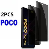 ราคา 1 2 ชิ้นความเป็นส่วนตัวสีดําขอบกระจกนิรภัยสําหรับ Xiaomi Poco X7 X6 Pro Neo Anti Shock ป้องกันหน้าจอสําหรับ Xiaomi Poco X5 X4 X3 X2 Pro GT NFC 5G Anti Spy ฟิล์มแก้ว (26793875443)