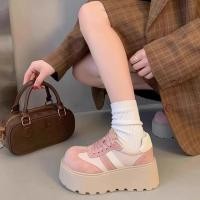 ราคา รองเท้าผ้าใบหนัง Nubuck 7 ซม ทรง Platform สไตล์ Retro Casual เหมาะสำหรับฤดูใบไม้ร่วง (52302155641)