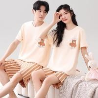 ราคา ชุดนอนคู่รักฤดูร้อนผ้าฝ้ายแท้บางกางเกงขาสั้นแขนสั้นผู้หญิงหวานน่ารัก ชุดบ้าน ผู้ชายสามารถสวมใส่นอกชุดผ้าฝ้าย ของ9 (43129869799)