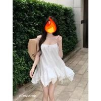 ราคา ชุดสลิงสั้นสไตล์ริมทะเลสำหรับฤดูร้อน อารมณ์หวานหลวมและทำให้ดูผอม (56108886738)