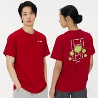 ราคา เสื้อเทรนนิ่งเทนนิส โยเน็กซ์ สีแดงสำหรับเยาวชนและผู้ใหญ่ แบบแขนสั้นลายเทนนิส รหัส 0406 (45958310924)