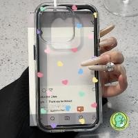 ราคา 2 in 1 เคสโทรศัพท์สําหรับ OPPO A98 A97 A96 A80 A79 A78 A77 A76 A60 A59 A57 A40 A40M A36 A35 A15 A15S 5G 4G Luxury Cover น่ารัก Love Clear Anti fall (40660535242)