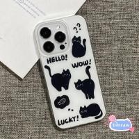 ราคา น่ารักแมวดําเคสโทรศัพท์สําหรับVivo T4X T4R T4 T3X T3 Ultra Lite T2X T2 Pro T1 T1X 5G 4Gการ์ตูนสีขาวครีมSimple Softกลับปลอก (53608050023)