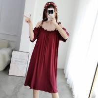 ราคา Summer Fat MM2 Off Should Gown For Women Plus Size Sexe Sexy Sexy สไตล์เกาหลีสไตล์แขวนบาง ๆ (29827388011)