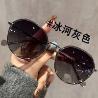 ราคา แว่นตากันแดดสีชานมสำหรับผู้หญิงที่มีแว่นกันแดดกรอบทรงกลมส่องแสงแว่นตาสีสัน (29176784697)