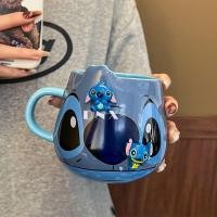 ราคา Marked down แก้วดิสนีย์ Stitch แก้วน้ำคู่เซรามิกทรงสูงถ้วยกาแฟนมของขวัญวันเกิดสำหรับผู้หญิง (44380134700)
