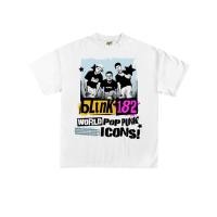 ราคา เสื้อวง blink182 T shirt ผ้าCotton 100 ใส่สบาย ไม่หด ไม่ย้ (51707830119)