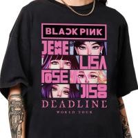 ราคา เสื้อยืดยอดนิยมขายร้อน Comfort Colors เสื้อ BlackPink เสื้อสีชมพูเกิด Kpop Fan Tee เสื้อ Blackpink World Tour เสื้อ (45550583592)