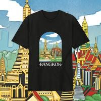 ราคา เสื้อเฮีย เสื้อ Thailand Bangkok กรุงเทพฯ ประเทศไทย เสื้อยืดท่องเที่ยวเชิงวัฒนธรรม ใส่ได้ ทั้ง ชาย ใส่สบาย ไม่หด (43367547777)