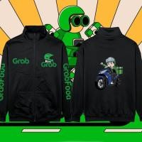 ราคา เสื้อแกร๊ป Grab Team Hoodie Jacket Zip Up Sweatshirt Anti Wind Winter Jacket with Zip Soft Fabric 02 (42429694996)