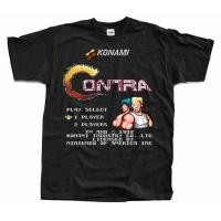 ราคา Gildan Contra Nes เสื้อยืดลําลองสีดํา Arcade Famicom Nes V (42321787268)