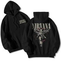 ราคา ใหม่ เสื้อฮู้ด เสื้อแจ็คเก็ตเสื้อกันหนาวมีฮู้ดผู้ชายผู้หญิงจัมโบ้ Oversize Nirvana Nevermind Angel ขนแกะ 240 ผ้าฝ้ายแท (42217538682)